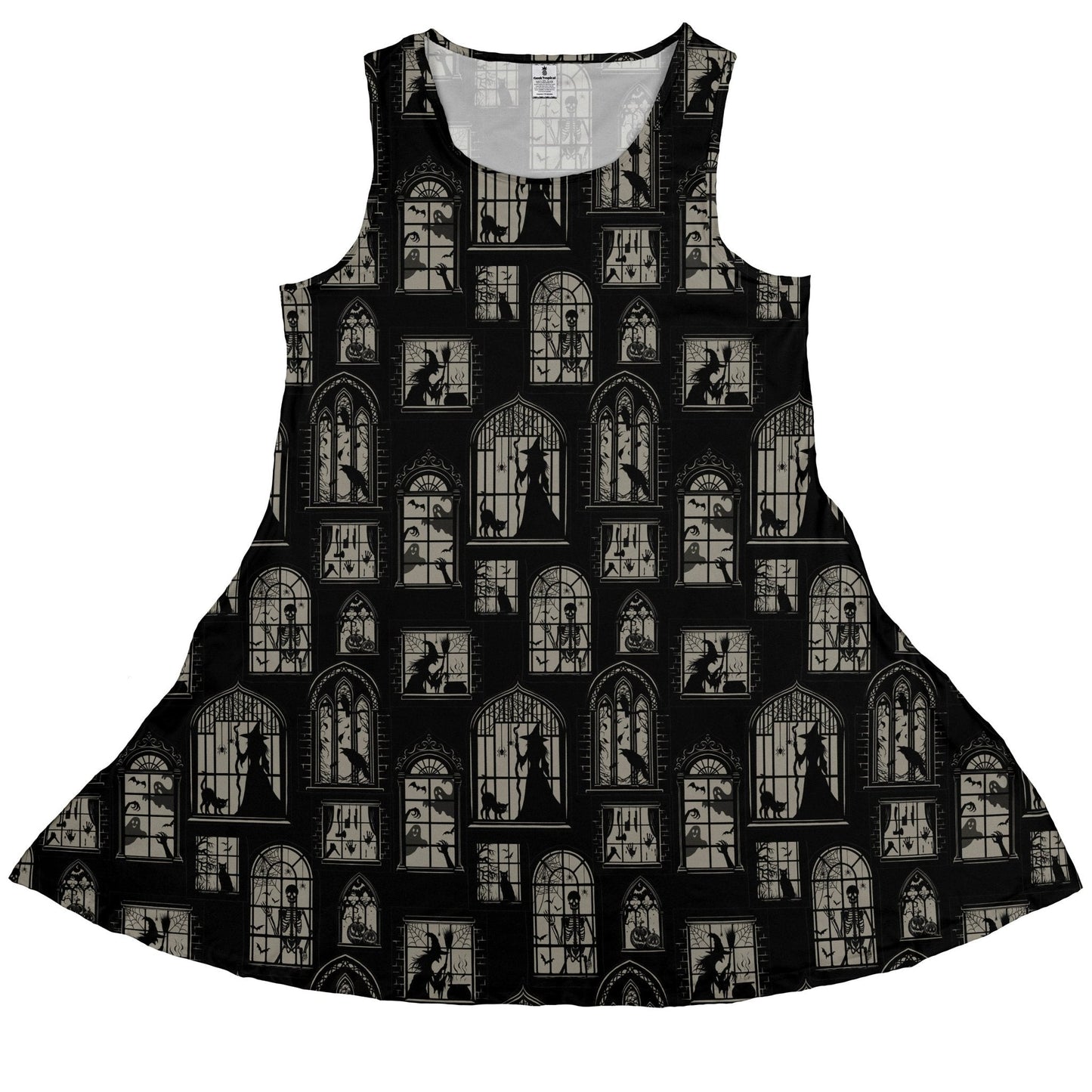 Gothic Windows Sleeveless Dress