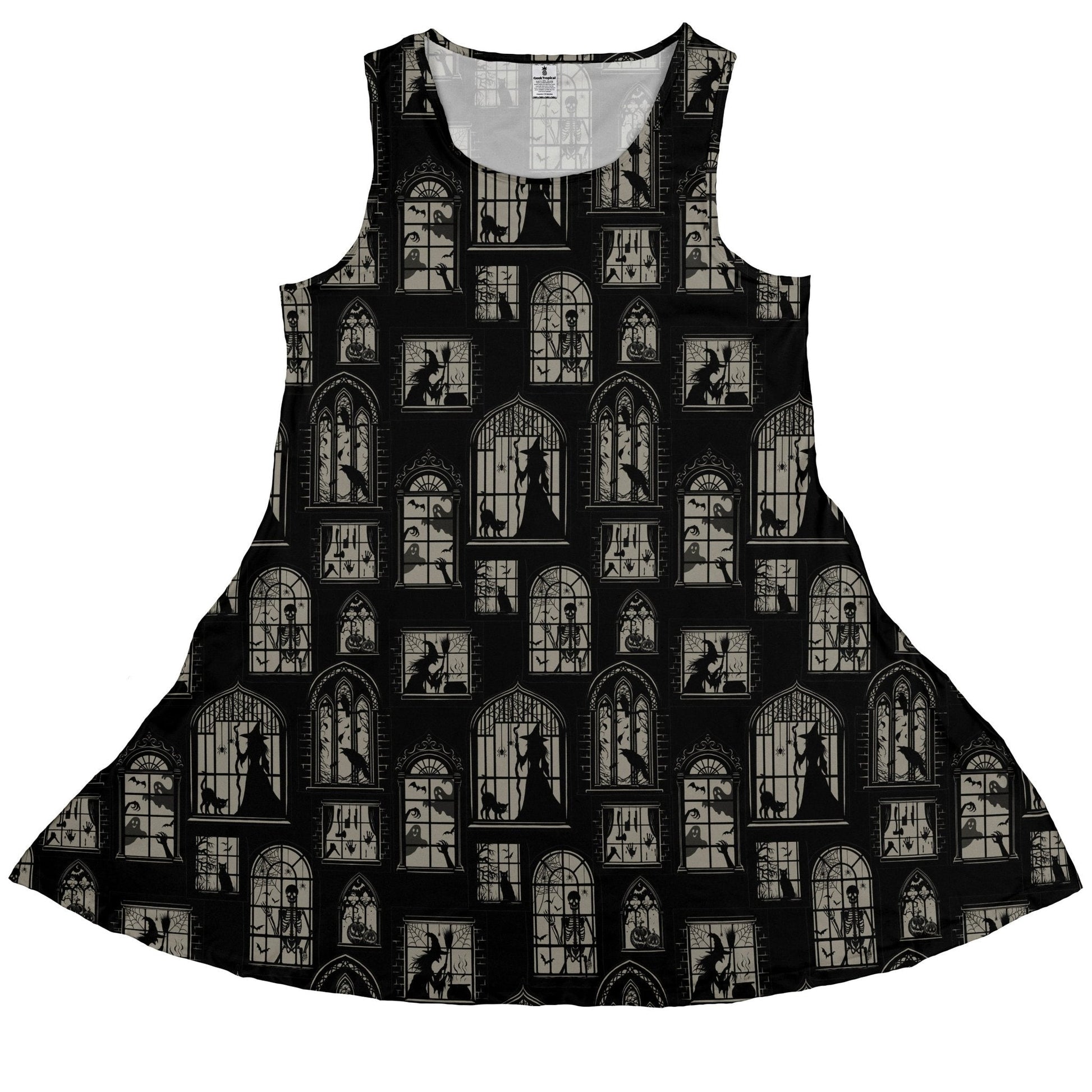 Gothic Windows Sleeveless Dress