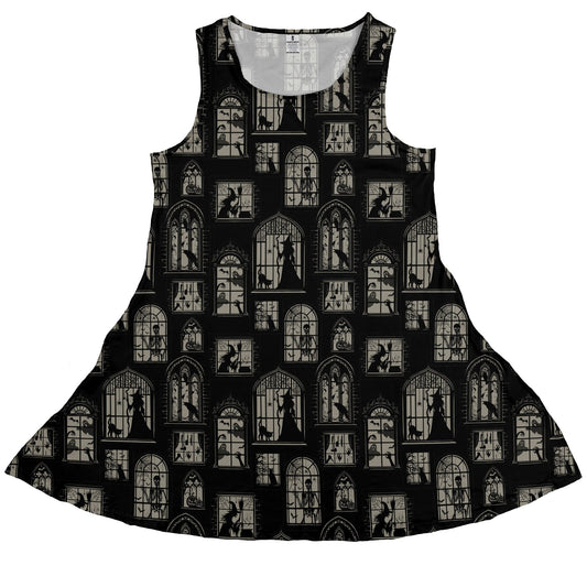 Gothic Windows Sleeveless Dress