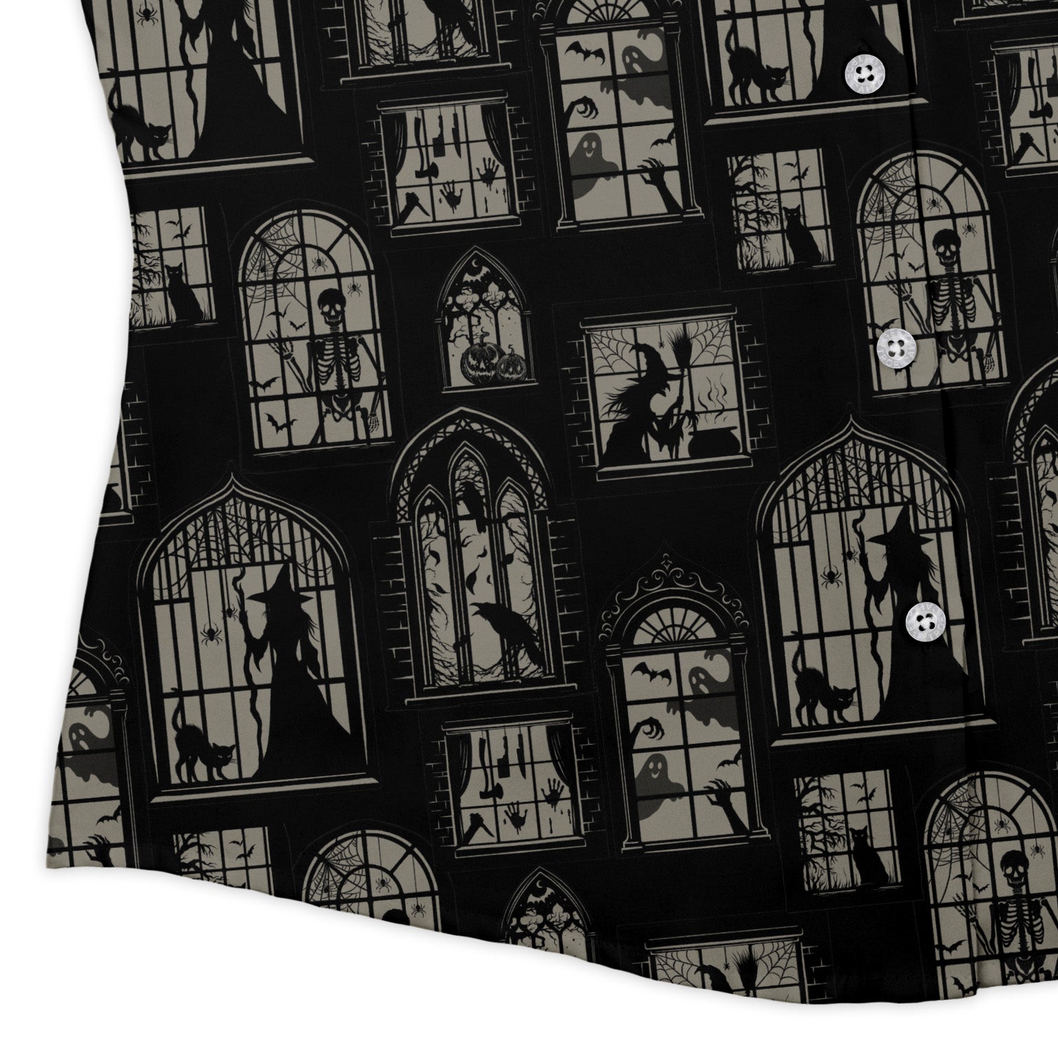 Gothic Windows Curvy Button Up Shirt