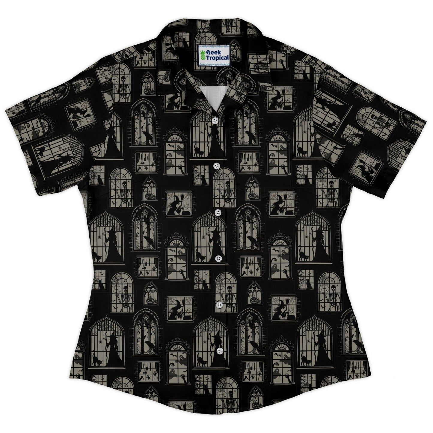Gothic Windows Curvy Button Up Shirt