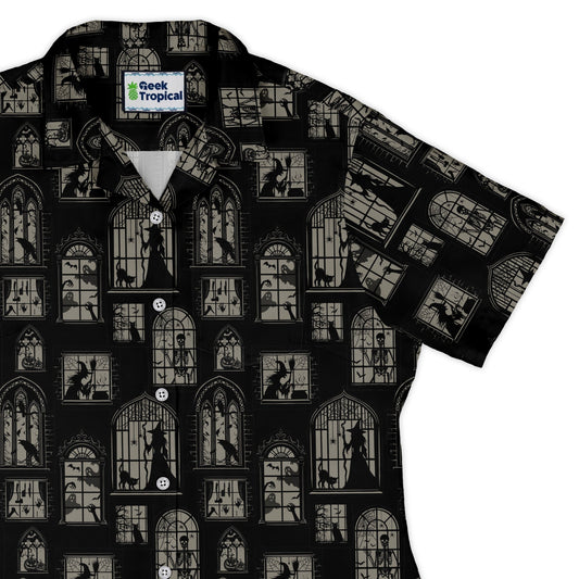 Gothic Windows Curvy Button Up Shirt