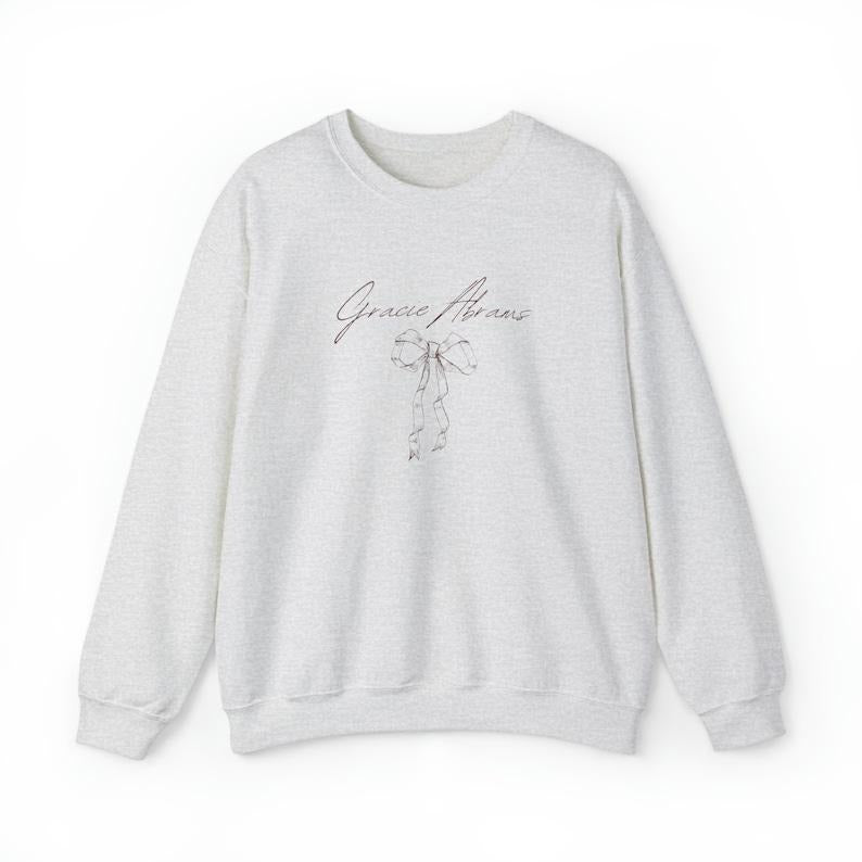 Gracie Abrams Bow Unisex Crewneck Sweatshirt Classic Cotton