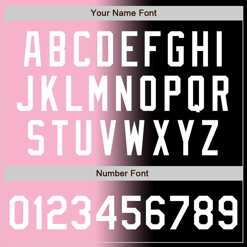 Custom Black White-Light Pink Authentic Gradient Fashion Baseball Jersey