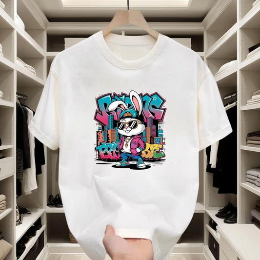 Graffiti - inspired Street Tee | Cool Bunny Graphic for Urban Adventures