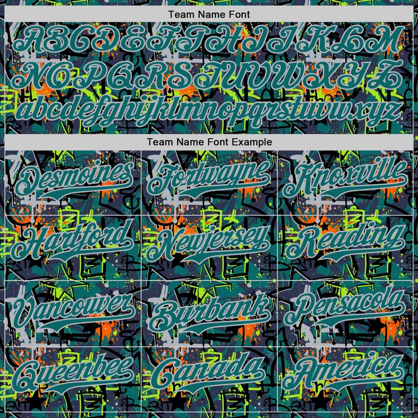 Custom Graffiti Pattern Teal-Gray Splatter Authentic Baseball Jersey