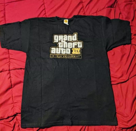 Grand Theft Auto 3 10th year anniversary Shirt Cotton Menswear Hoodie, Sweatshirt | InkThreadWorks.com