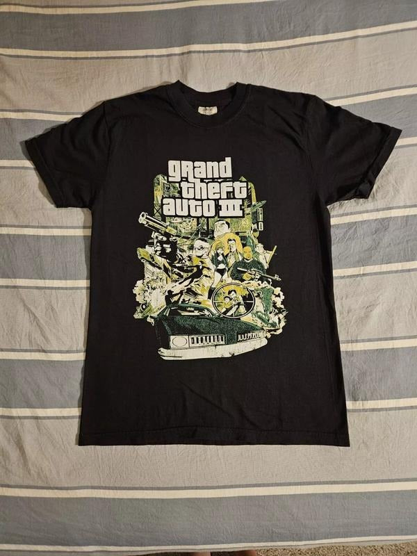 Grand Theft Auto III GTA 3 Video Game Black T Shirt Tee Size Hoodie, Sweatshirt | InkThreadWorks.com