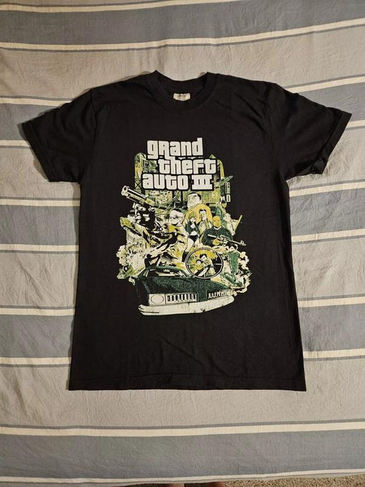 Grand Theft Auto III GTA 3 Video Game Black T Shirt Tee Size Hoodie, Sweatshirt | InkThreadWorks.com