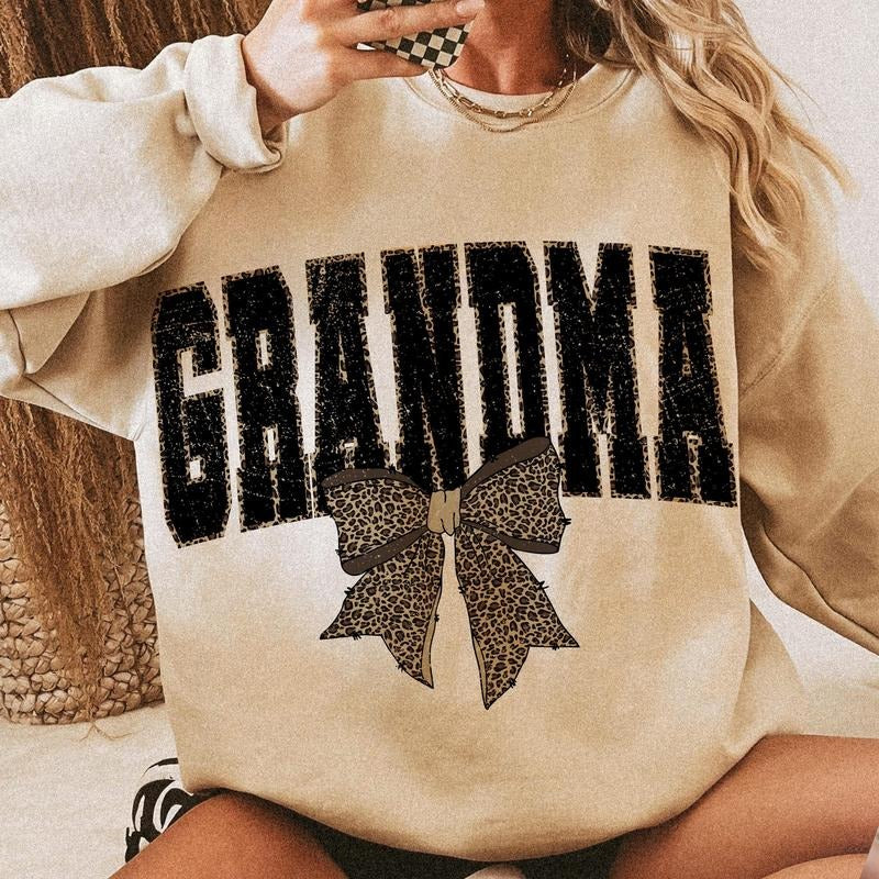 Grandma Coquette Bow Shirt, Mama Checkered Shirt, Grandma Shirt, Leopard Mama Shirt, Mama Shirt, Mama Bow Shirt, Mothers...