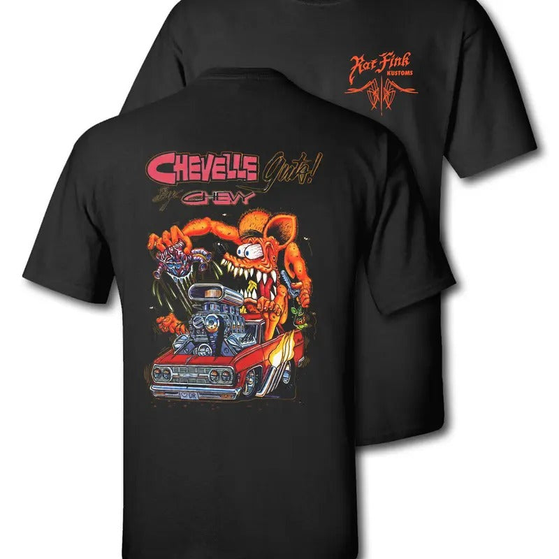 Graphic Tees Rat Fink "Big Daddy" Chevy Chevelle Casual Cotton
