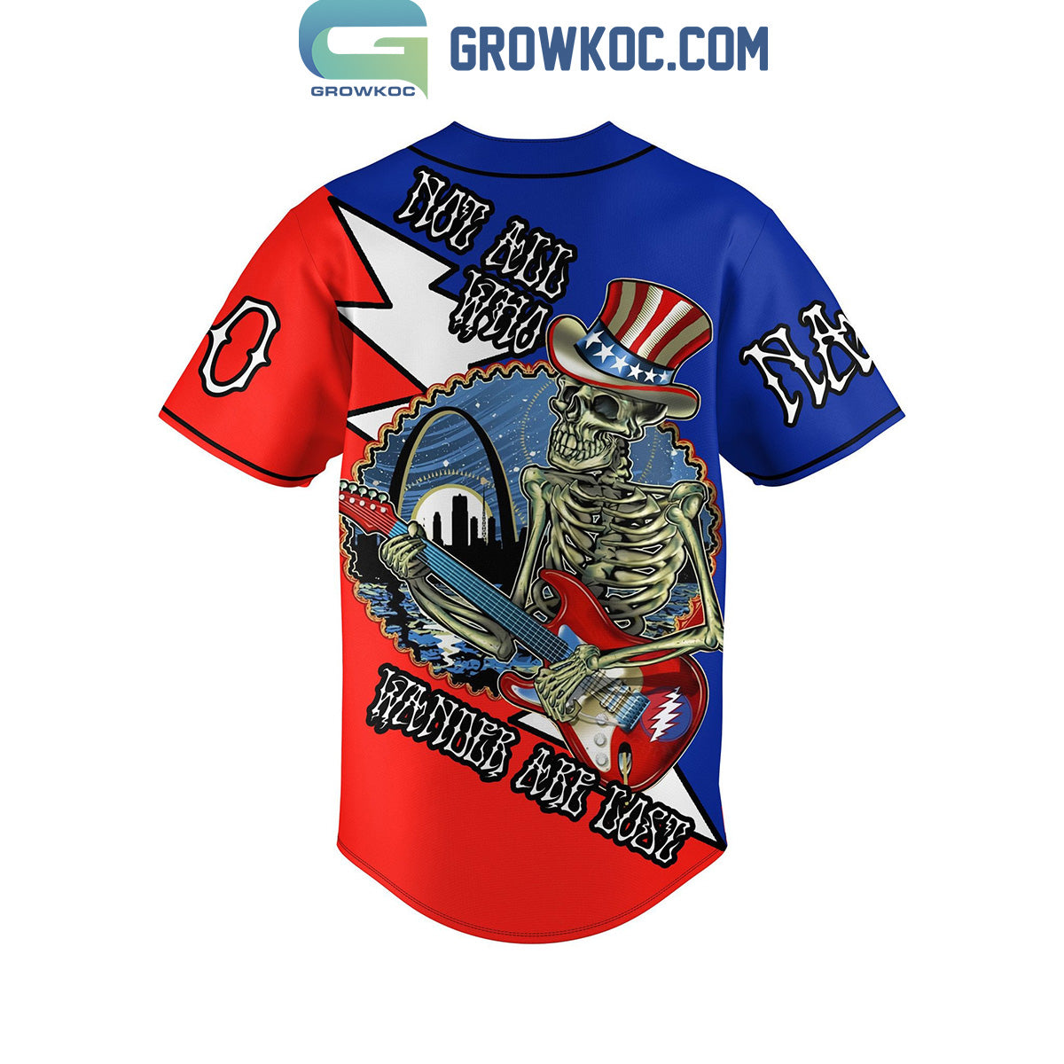 Grateful Dead Not All Who Wanders Are Lost Love Explore Personalized Baseball Jersey