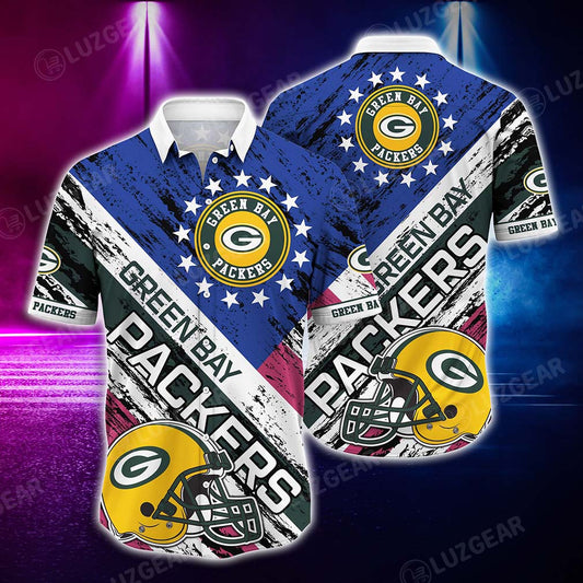 Green Bay Packers Hawaiian Shirt AllStar Stripes 587846