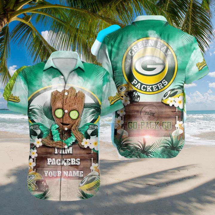 Green Bay Packers Hawaiian Shirt Beach Vibes Custom Design 368081