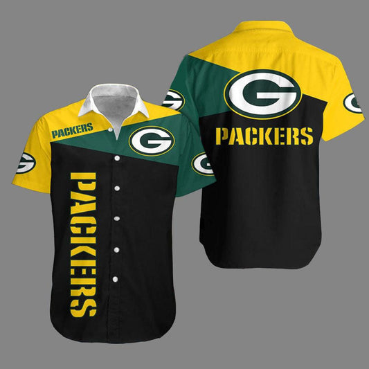 Green Bay Packers Hawaiian Shirt Blocked Triumph Design by