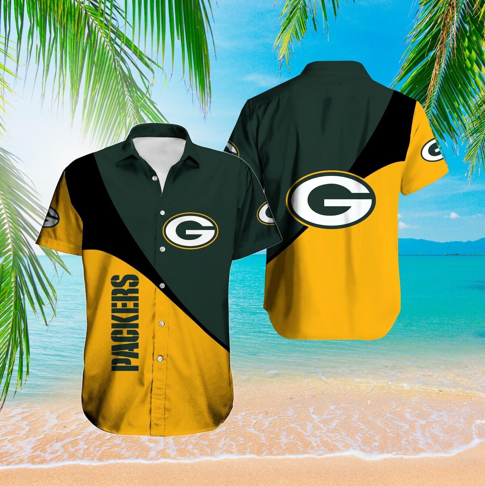 Green Bay Packers Hawaiian Shirt Diagonal Power Design 553141