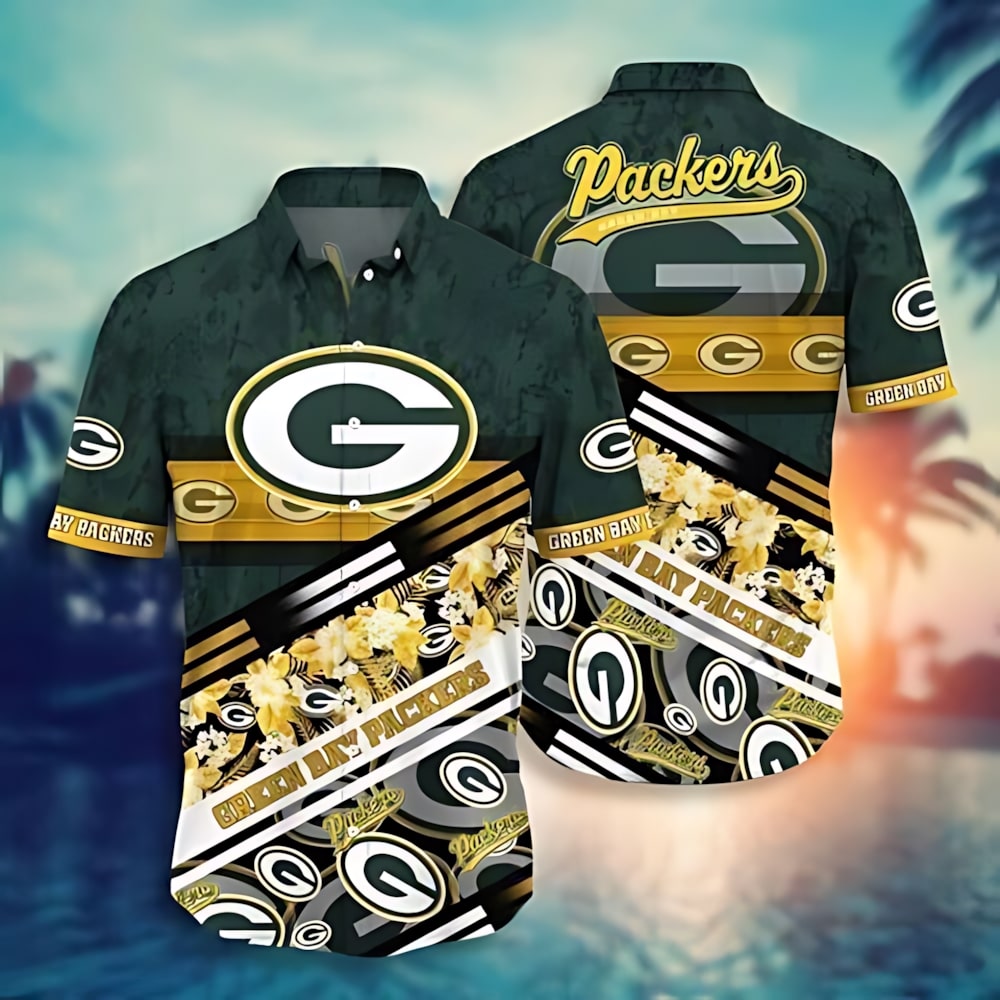 Green Bay Packers Floral Hawaiian Shirt for Fans 335108