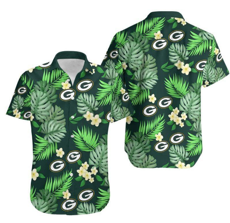 Green Bay Packers Hawaiian Shirt Floral Fiesta Design 589753