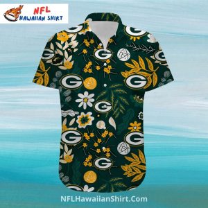 Green Bay Packers Floral Pattern Hawaiian Shirt - Tropical Fanwear
