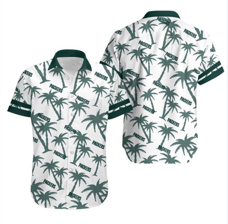 Green Bay Packers Hawaiian Shirt Island Palm Design 909074