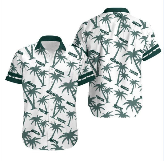 Green Bay Packers Hawaiian Shirt Island Palm Design 909074