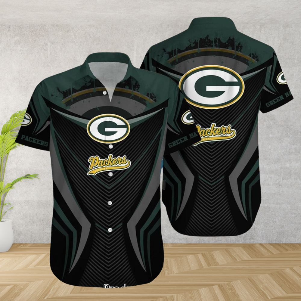 Green Bay Packers Hawaiian Shirt Stealth Vortex Design 495825