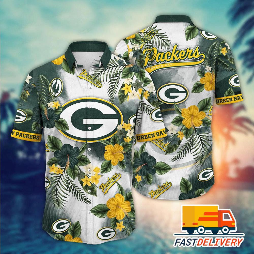 Green Bay Packers Hawaiian Shirt Tropical Fusion Design 572596