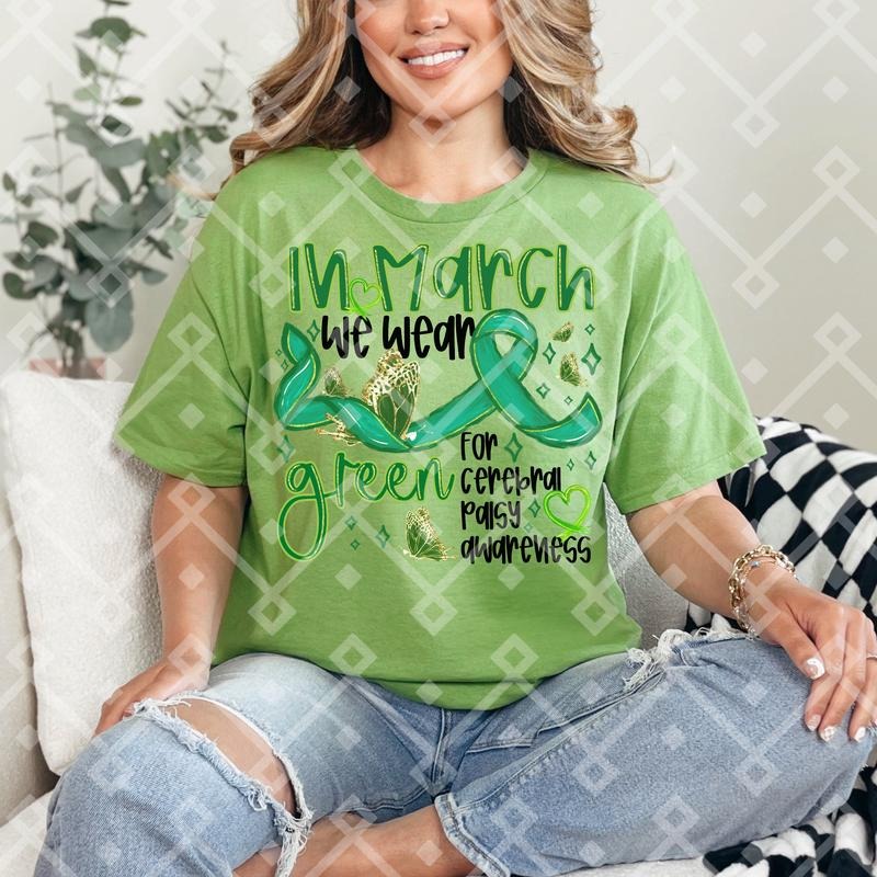 Green Cerebral Palsy DTF Transfers - THIS IS NOT A SHIRT Hoodie, Sweatshirt | InkThreadWorks.com
