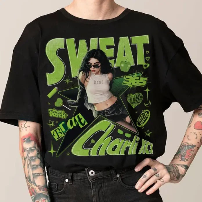 Green Charlii 360 Tee Party Girl Music Shirt Cotton Fabric Hoodie, Sweatshirt | InkThreadWorks.com