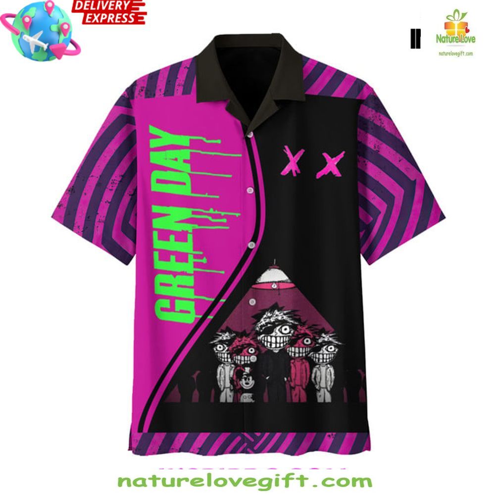 Green Day One Eyed Bastard Hawaiian Shirt
