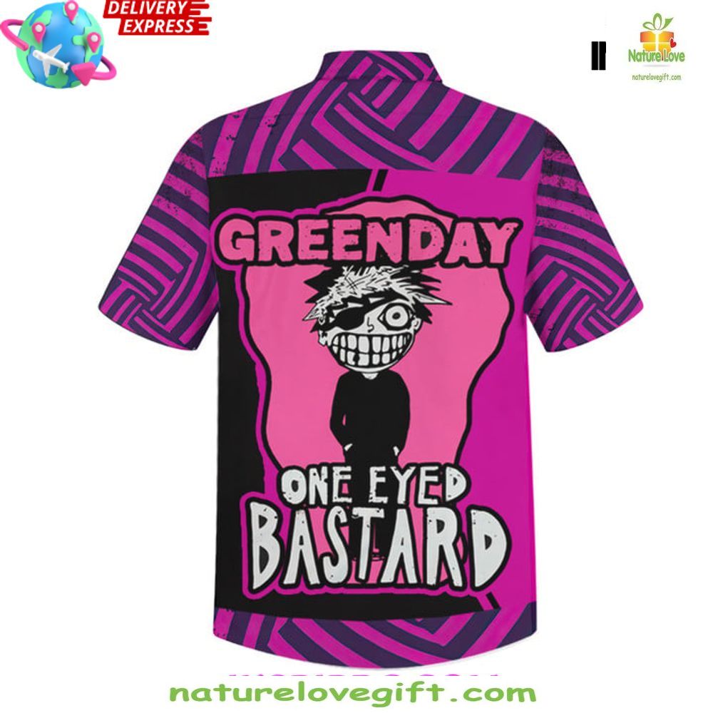 Green Day One Eyed Bastard Hawaiian Shirt