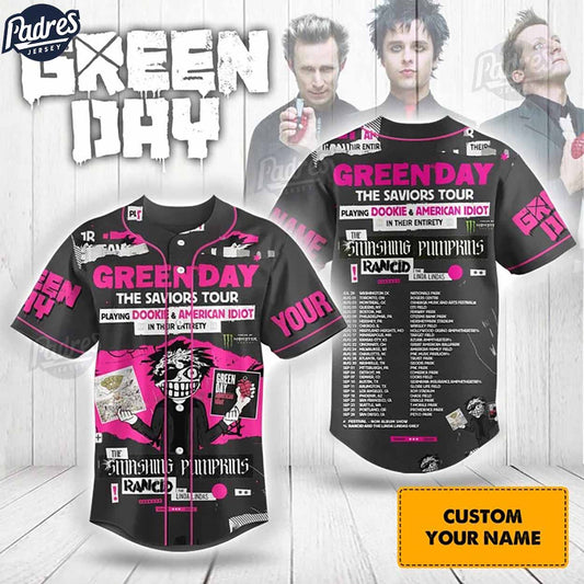 Green Day The Saviors Tour Custom Baseball Jersey Online - Padres Jersey Oasis: Elevate Your Baseball Style Game