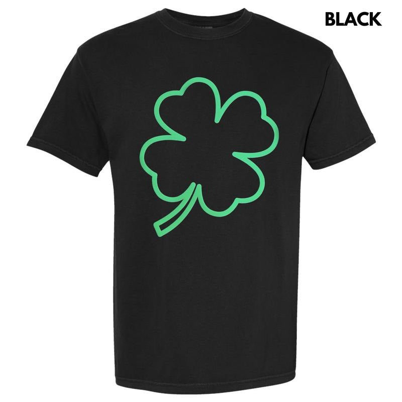 Green Puff Shamrock Comfort Colors T-Shirt Hoodie, Sweatshirt | InkThreadWorks.com