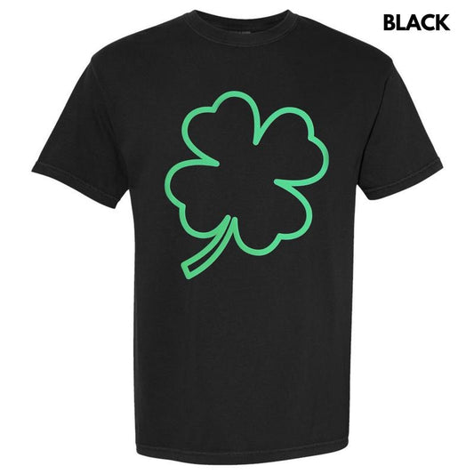 Green Puff Shamrock Comfort Colors T-Shirt Hoodie, Sweatshirt | InkThreadWorks.com