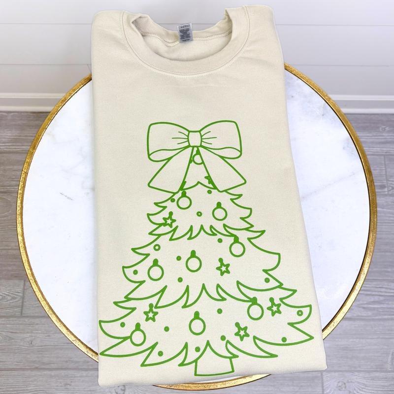 Green Tree PUFF Sweatshirt T-Shirts, Hoodie | InkThreadWorks.com