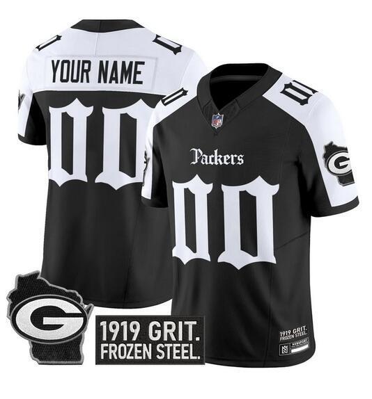 Green Bay Packers Customized Black Alternate F.U.S.E. 'Gothic Frozen Tundra