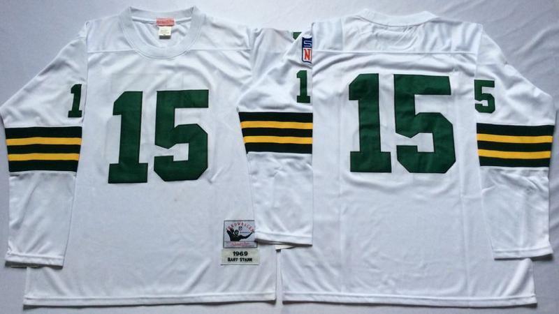 Green Bay Packers #15 Bart Starr Throwback Style 3