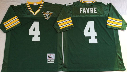 Green Bay Packers #4 Brett Favre Throwback Style 2