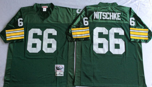 Green Bay Packers #66 Ray Nitschke Throwback Style 2