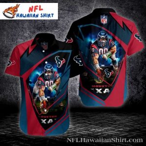 Gridiron Glory - Dynamic Player Houston Texans Hawaiian Shirt