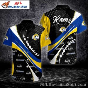 Gridiron Glory LA Rams Hawaiian Shirt - Yellow And Black Edition