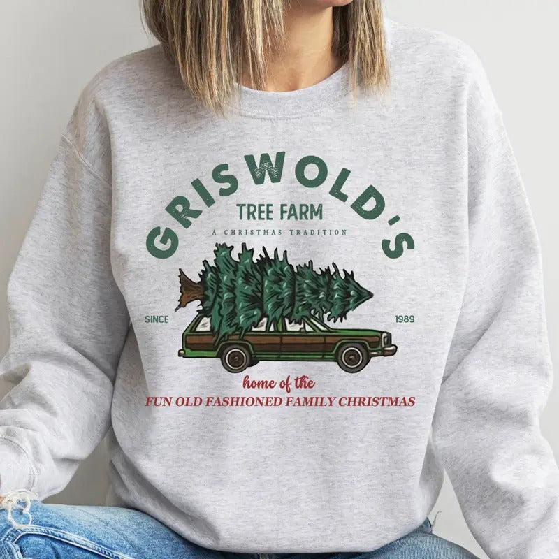 Griswold Christmas Sweatshirt, Christmas Sweatshirt T-Shirts, Hoodie | InkThreadWorks.com