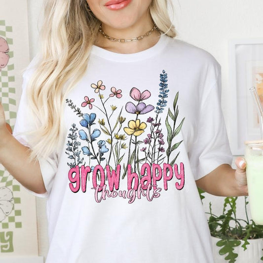 Grow Happy Thoughts DTF Transfers - THIS IS NOT A SHIRT Hoodie, Sweatshirt | InkThreadWorks.com