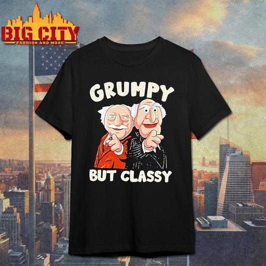 Grumpy Statler And Waldorf Muppets Old Men Pointing And Laughing Comedy Character But Classy Shirt