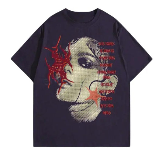 Grunge Punk Men's Summer Casual Short Sleeve T-Shirt, Sweatshirt, Hoodie Size S- 3XL,Gift For Women Top Womenswear...