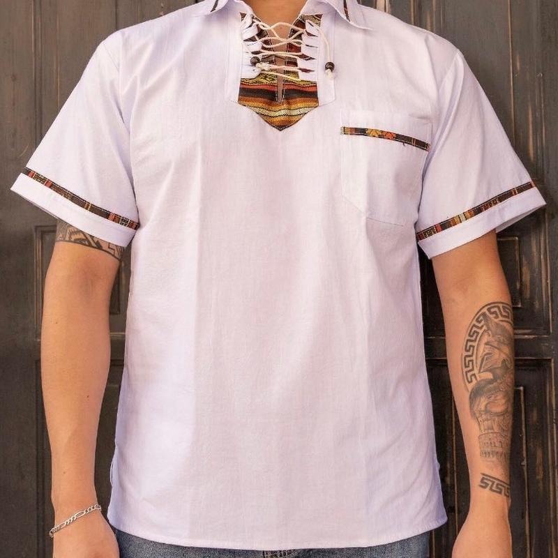 Guayaveras  shirt Casual White Cotton Hoodie, Sweatshirt | InkThreadWorks.com