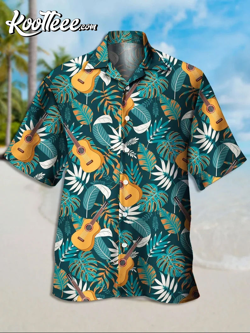 Guitar Tropical Vintage Hawaiian Shirt