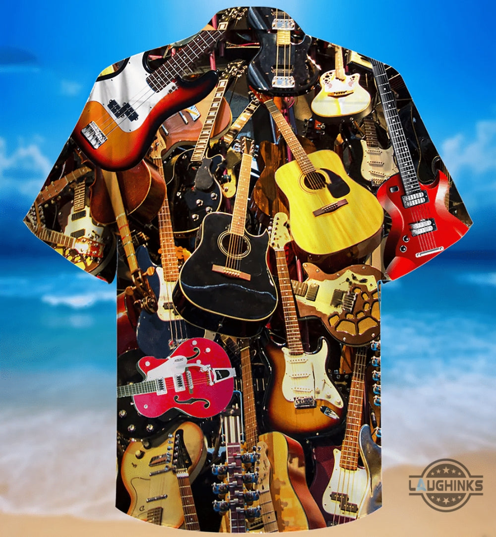 Guitarist Guitar Lover Hawaiian Shirt Aloha Summer Beach Button Up Shirts And Shorts NEW