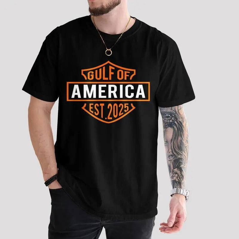 Gulf Of America Est 2025 T-Shirt, Gulf Coast Shirt, America Motorbike TShirt, Crewneck Menswear Womenswear