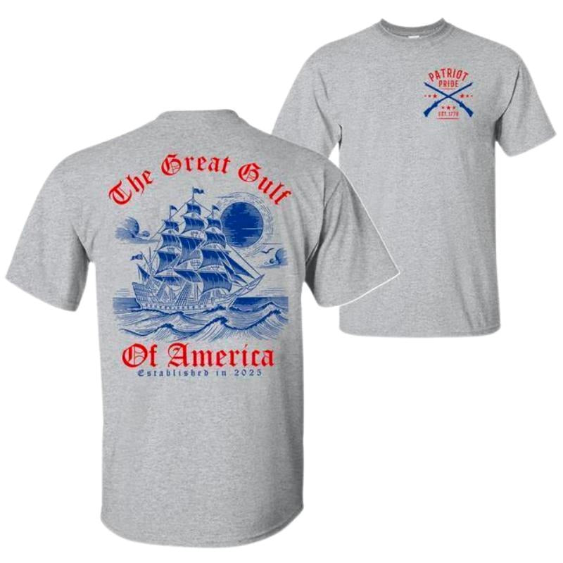 Gulf Of America Trummpp Vance 2025 T-Shirt, America Is Back T-Shirt, Casual Cotton Top, Welcome To The Gulf Of America Trumpp T-Shirt For Men & Women. Round Neck Classic